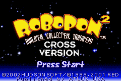 Robopon 2 Cross Version title screen for GameBoy Advance